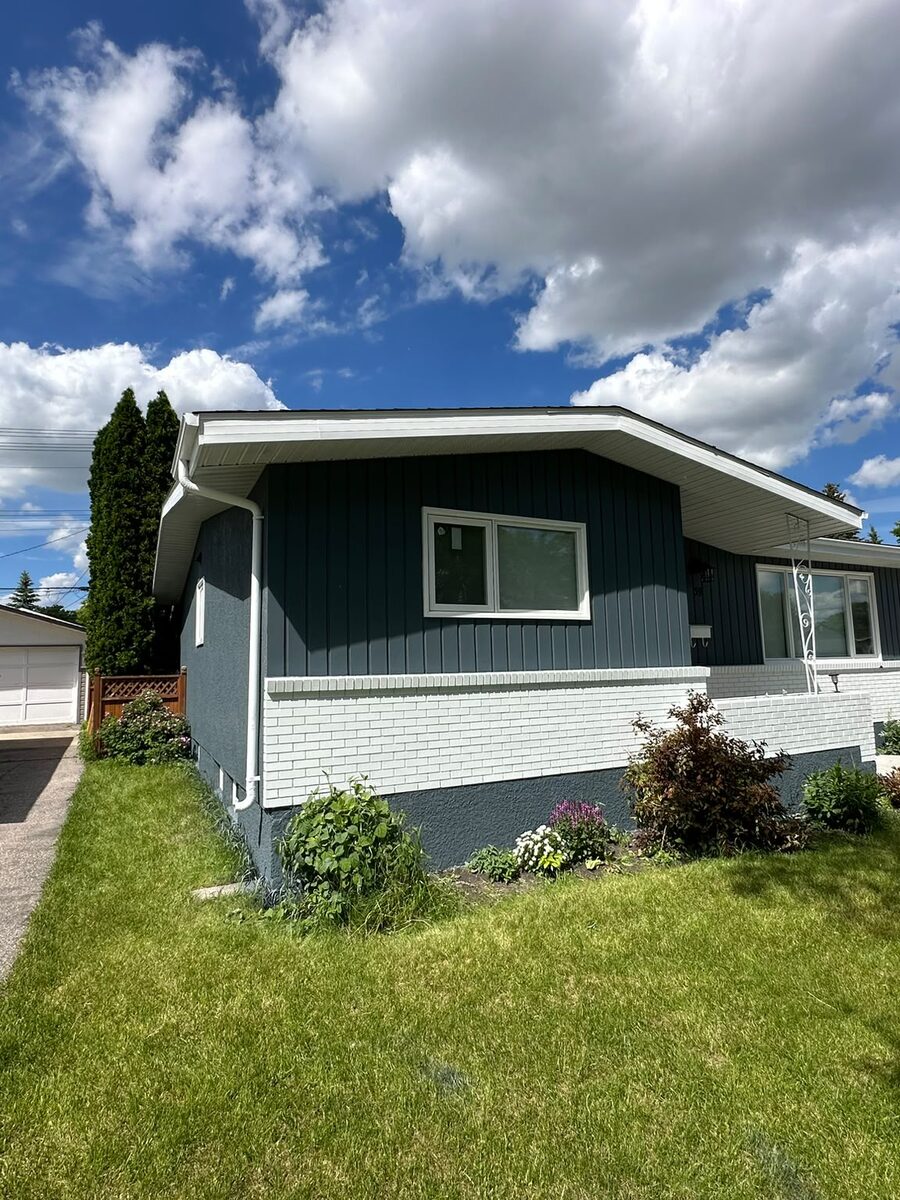 Exterior house prep completed and ready for paint